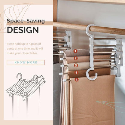 The ClosetSpace Pants Rack - Maximize Space, Eliminate Wrinkles + 1+1 FREE
