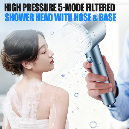 The AquaFlow Filtered Shower Head - $99\%$ Chlorine Removal, SPA Massage, and High Pressure +50% OFF