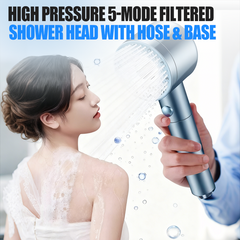 The AquaFlow Filtered Shower Head - $99\%$ Chlorine Removal, SPA Massage, and High Pressure +50% OFF