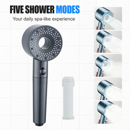 The AquaFlow Filtered Shower Head - $99\%$ Chlorine Removal, SPA Massage, and High Pressure +50% OFF