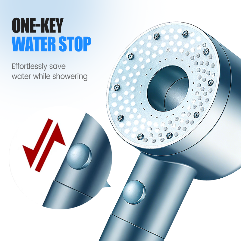 The AquaFlow Filtered Shower Head - $99\%$ Chlorine Removal, SPA Massage, and High Pressure +50% OFF