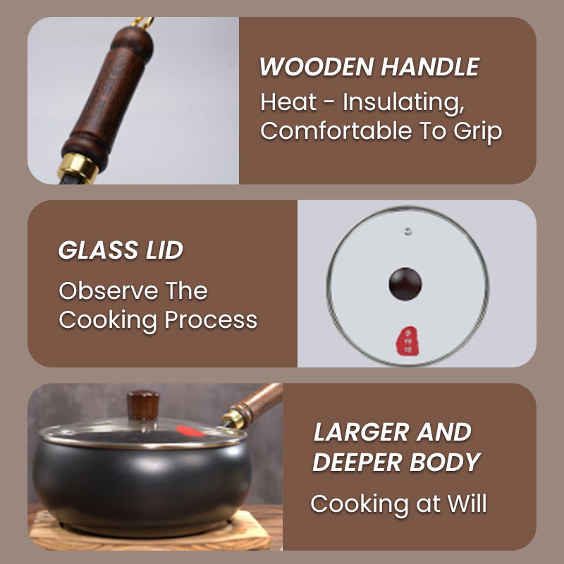 The AuraIron Uncoated Pot - Thick Iron, Hot Sale, and Traditional Quality + 50% OFF