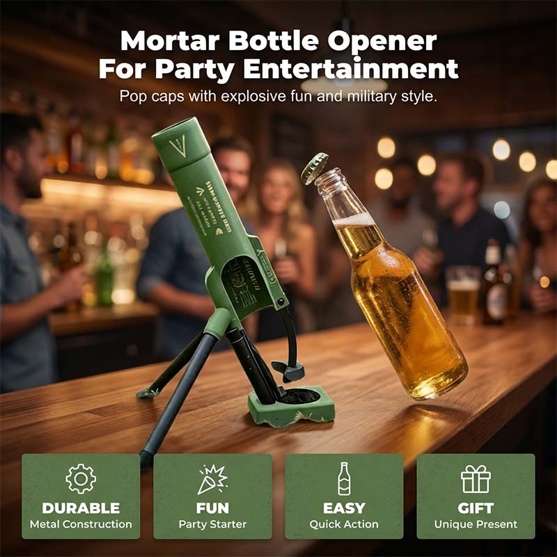 Salvo™ – Mortar-Launch Beer Bottle Opener & Man-Cave Display Piece + 50%OFF