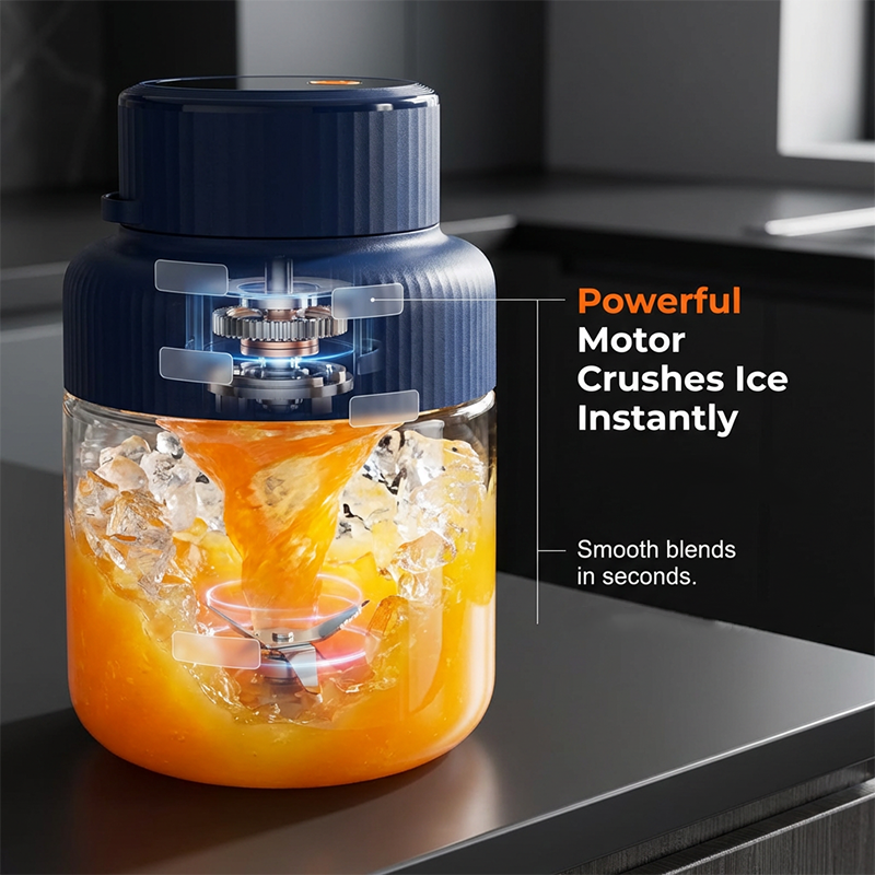 Vivara™ – 1300ml Cordless Portable Blender with Ice-Crushing Motor & One-Button Operation + 50% OFF