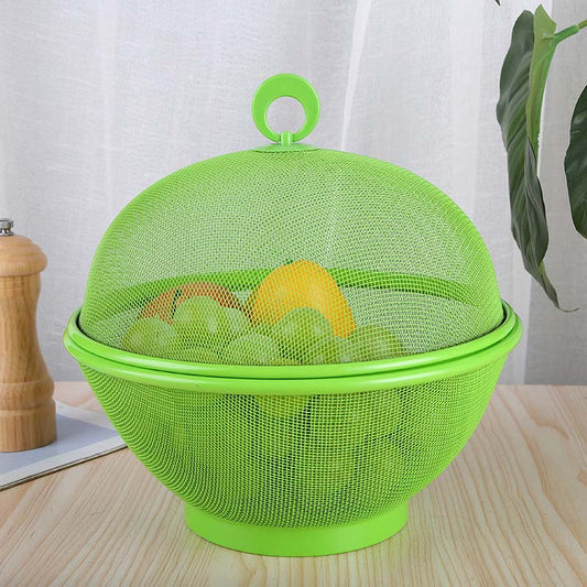 Larder™ – Breathable Mesh Fruit Basket with Lid & Built-In Colander + 50% OFF