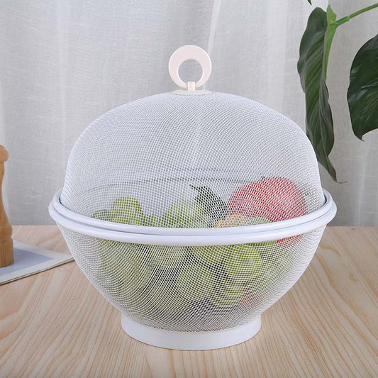 Larder™ – Breathable Mesh Fruit Basket with Lid & Built-In Colander + 50% OFF