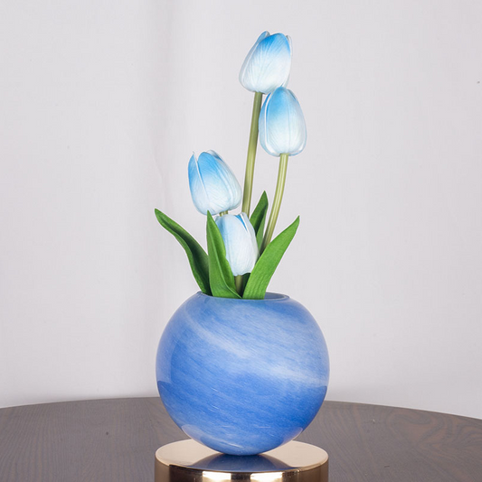 Petalune™ – Glass Globe Tulip Bouquet Night Light with Soft Warm Glow + 50% OFF