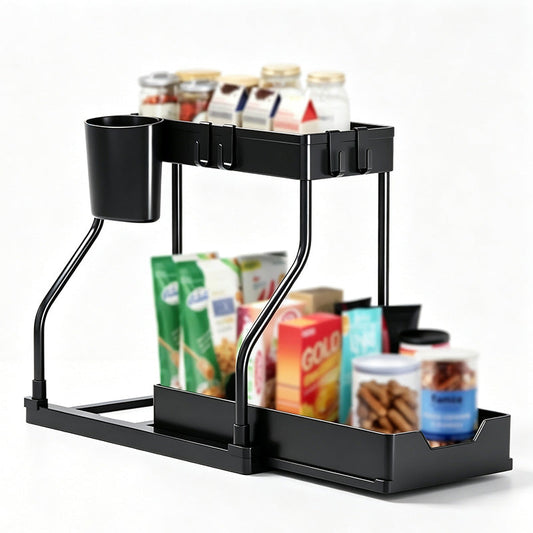 Stowen – 2-Tier Pull-Out Under Sink Organizer with Sliding Drawers + 50% OFF