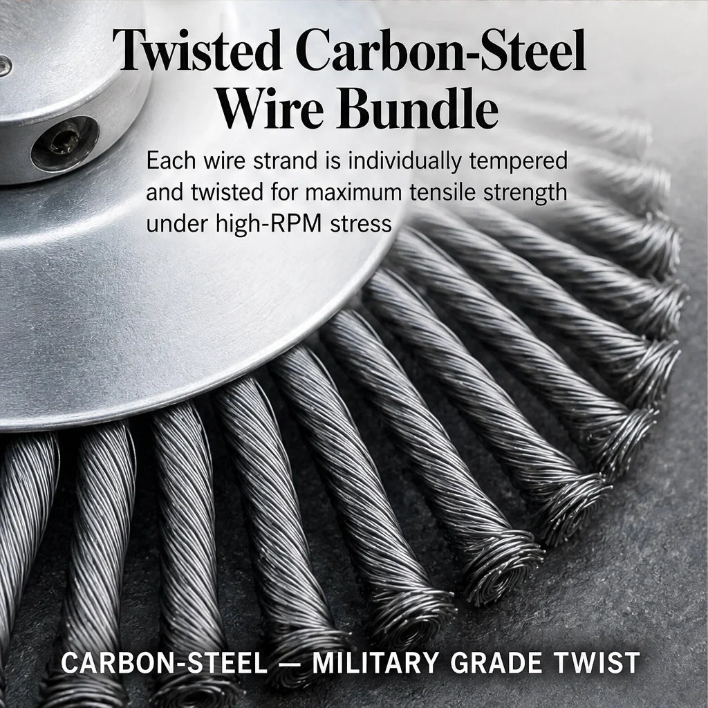 TrimForge – 360° Steel Wire Trimmer Head for Tough Weeds & Overgrowth + 50% OFF